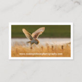 野性生物の写真撮影の名刺 名刺 (裏面)