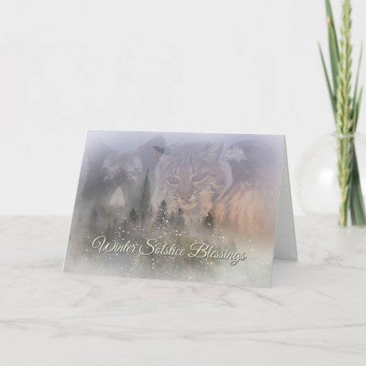 野性生物の冬至の恵みカード シーズンカード (正面)