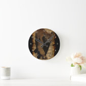 野性生物の柱時計のクーガーの山ライオンの芸術 ラウンド壁時計 (ホーム)