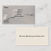 野性生物の雪の動物の足跡トラック 名刺 (正面/裏面)