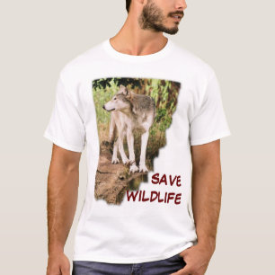 野性生物を救って下さい Tシャツ