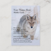 野性生物ガイドのコヨーテの名刺 名刺 (裏面)