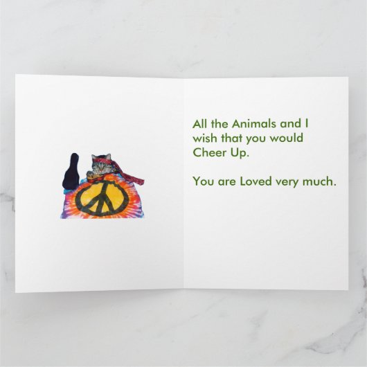 野性生物動物は挨拶状を元気づけます カード (内部)