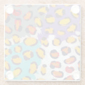 野性生物動物パターン ガラスコースター (裏面)