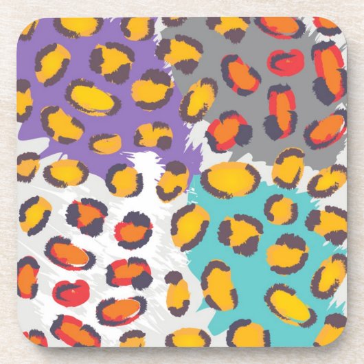 野性生物動物パターン コースター (正面)