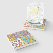 野性生物動物パターン ストーンコースター (横)