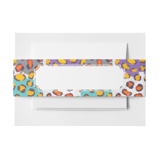 野性生物動物パターン 招待状ベリーバンド (正面例)