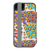 野性生物動物パターン INCIPIO iPhoneウォレットケース (フォリオ裏面)