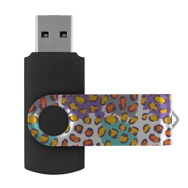 野性生物動物パターン USBフラッシュドライブ (オープン)