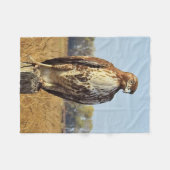 野性生物、フリースブランケット、鳥、赤はタカの後につきました フリースブランケット (正面(横))