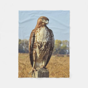 野性生物、フリースブランケット、鳥、赤はタカの後につきました フリースブランケット