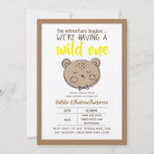 野性素朴の熊の冒険は黄色く始まる 招待状 (正面)