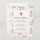 野感動的花模様の引用文 ポストカード (正面/裏面)