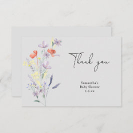 野感謝してい花の赤ちゃん サンキューカード