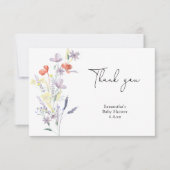 野感謝してい花の赤ちゃん サンキューカード (正面)