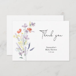 野感謝してい花の赤ちゃん サンキューカード