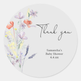 野感謝してい花の赤ちゃん ラウンドシール