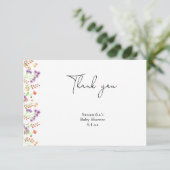 野感謝してい花君の赤ちゃんシャワー サンキューカード (スタンド正面)