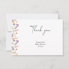 野感謝してい花君の赤ちゃんシャワー サンキューカード