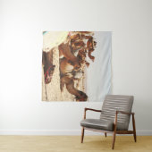 野戦のラクダ五頭 タペストリー (インサイチュ(横))