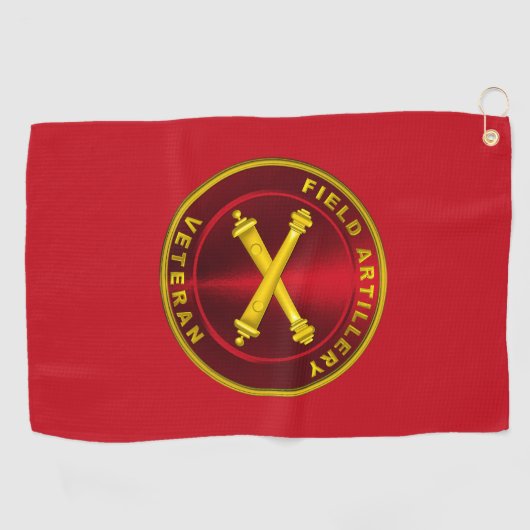 野戦砲兵退役軍人 ゴルフタオル (横)