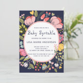 野数々の花牧草地ネイビーベビー 招待状 (スタンド正面)