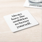 野望紙コースター スクエアペーパーコースター (アングル)