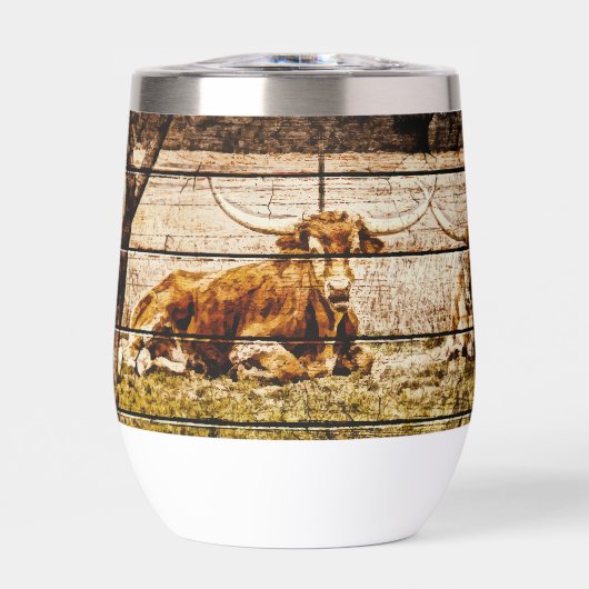 野木材に敷設されたロングホーン動揺して群 (正面)