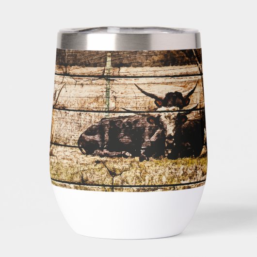 野木材に敷設されたロングホーン動揺して群 (背面)