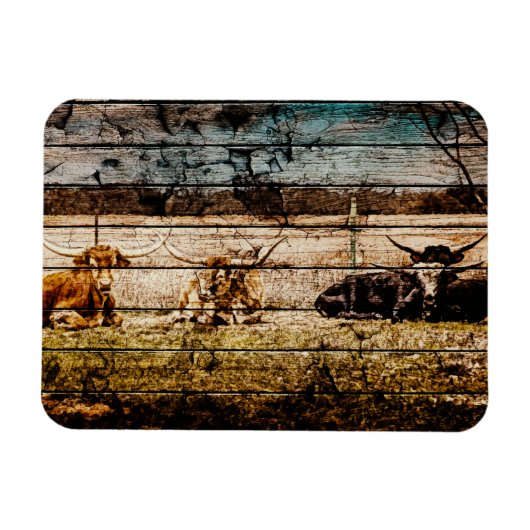 野木材に敷設されたロングホーン動揺して群 マグネット (横)