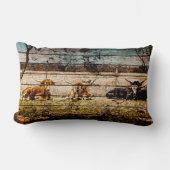 野木材に敷設されたロングホーン動揺して群 ランバークッション (正面)