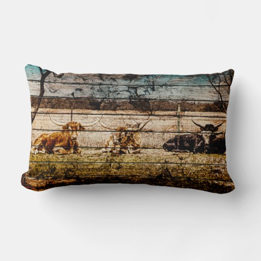 野木材に敷設されたロングホーン動揺して群 ランバークッション (正面)