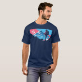 野沢温泉の斜面を照らす Tシャツ (正面フル)