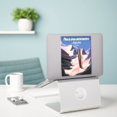 野沢温泉日本スキー場 シール (デスク上のノートパソコン)