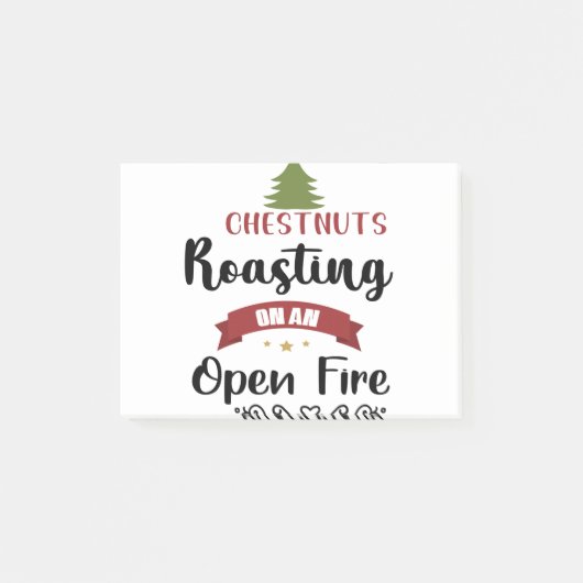 野火で栗が焼ける ポストイット (正面)