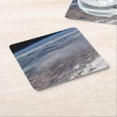 野火のまわりにヨセミテ国立公園。 スクエアペーパーコースター (アングル)