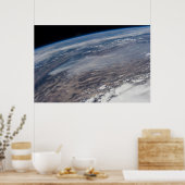 野火のまわりにヨセミテ国立公園。 ポスター (キッチン)