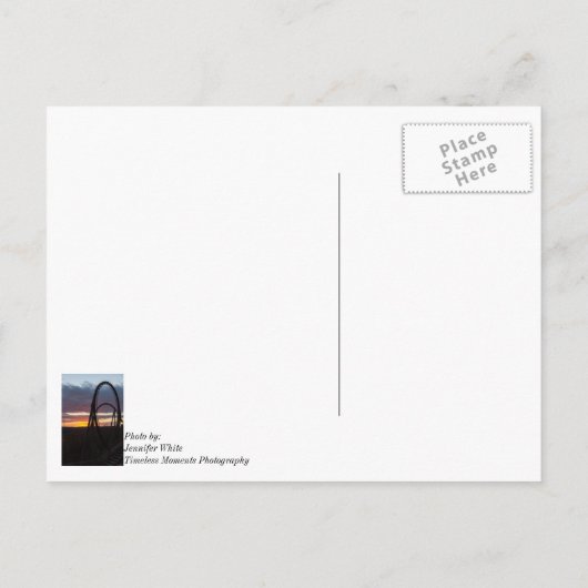 野火の考え葉書の上の日没 ポストカード (裏面)