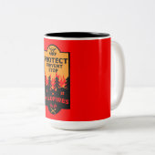 野火防止 ツートーンマグカップ (正面右)