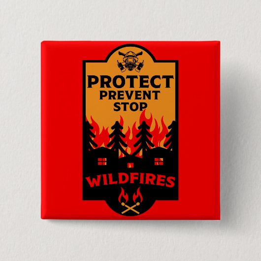 野火防止 缶バッジ (正面)