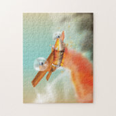 野火飛行機空中消火 ジグソーパズル (縦)