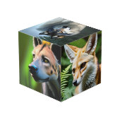 野犬とキツネ フォトキューブ (裏面アングル)