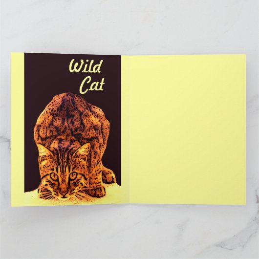 野猫の子猫 カード (内部)