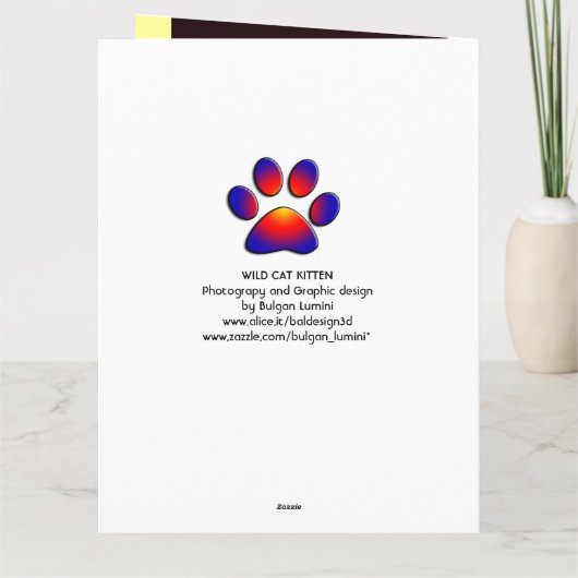 野猫の子猫 カード (裏面)