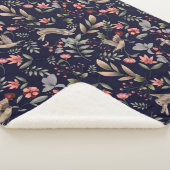 野獣うさぎ鳥のパターン シェルパブランケット (3/4)