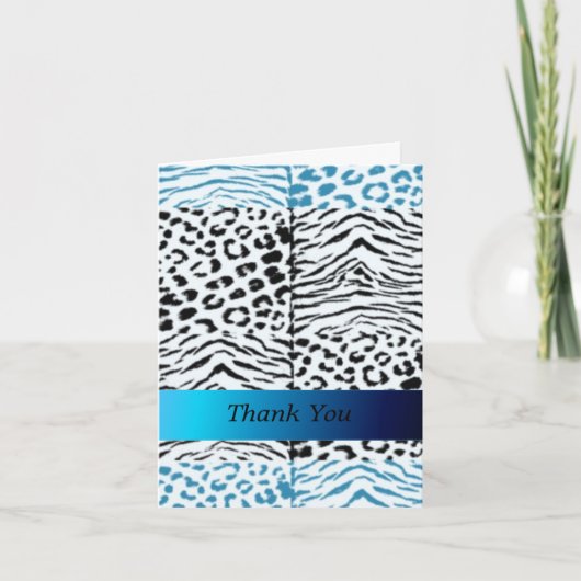 野獣の毛皮の柄ありがとう サンキューカード (正面)
