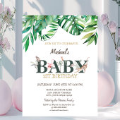 野獣グリーネリー葉ズ1歳の誕生日 招待状