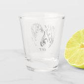 野獣ゼブラパーソナライズされた ショットグラス (裏面)
