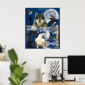 野獣モンタージュアートポスター ポスター (ホームオフィス)