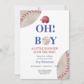 野球ああ、男の子のシャワー招待 招待状 (正面)